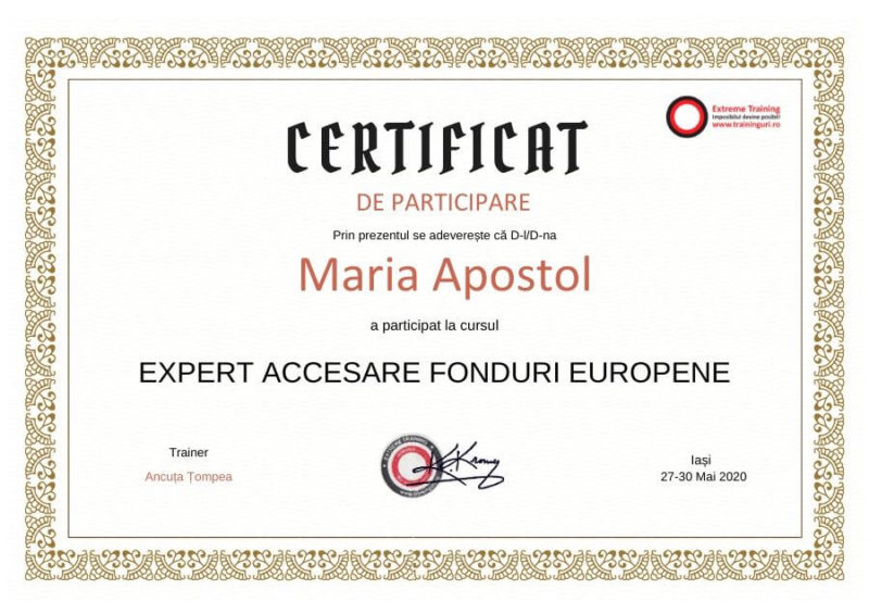 curs expert accesare fonduri europene online iasi